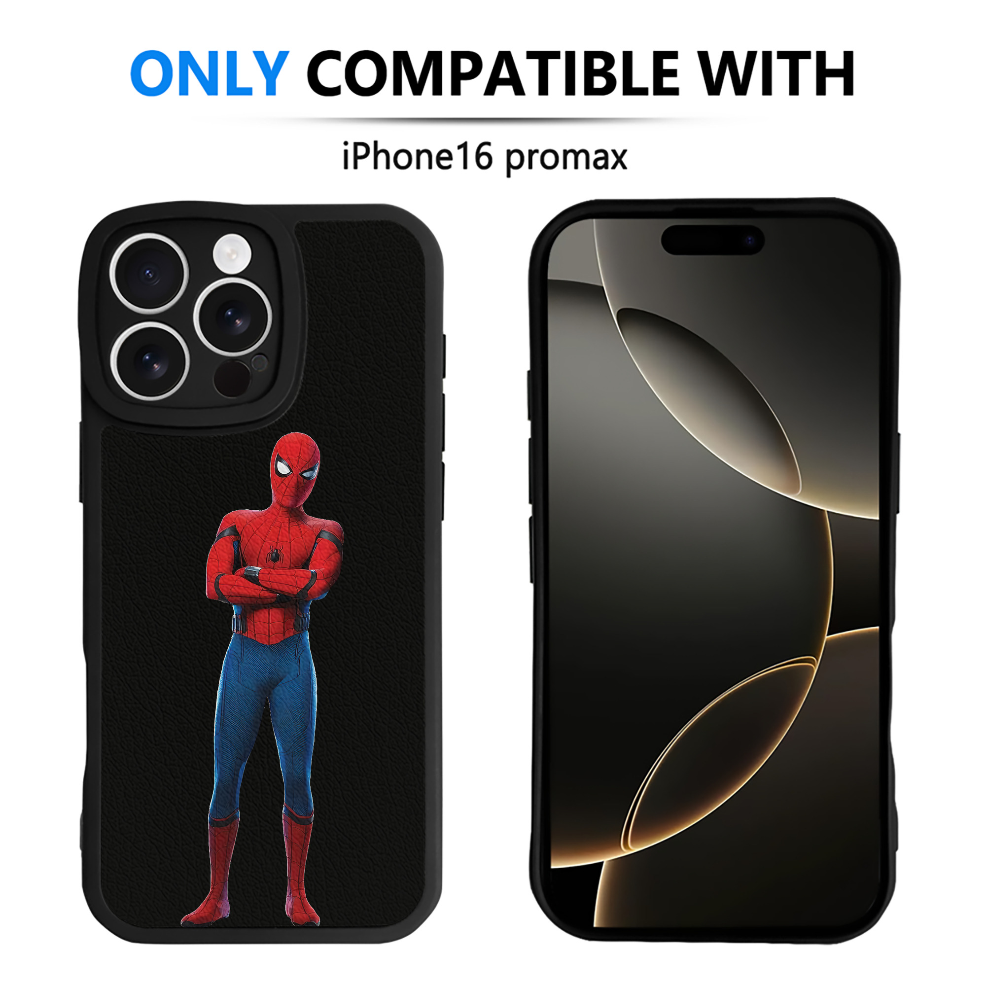 Spider Man スパイダーマン 【iPhone 16シリーズ対応】シリコンスマホケース（レザー調） 材質：シリコン